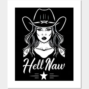 Cowgirl Sass: Hell Naw Posters and Art